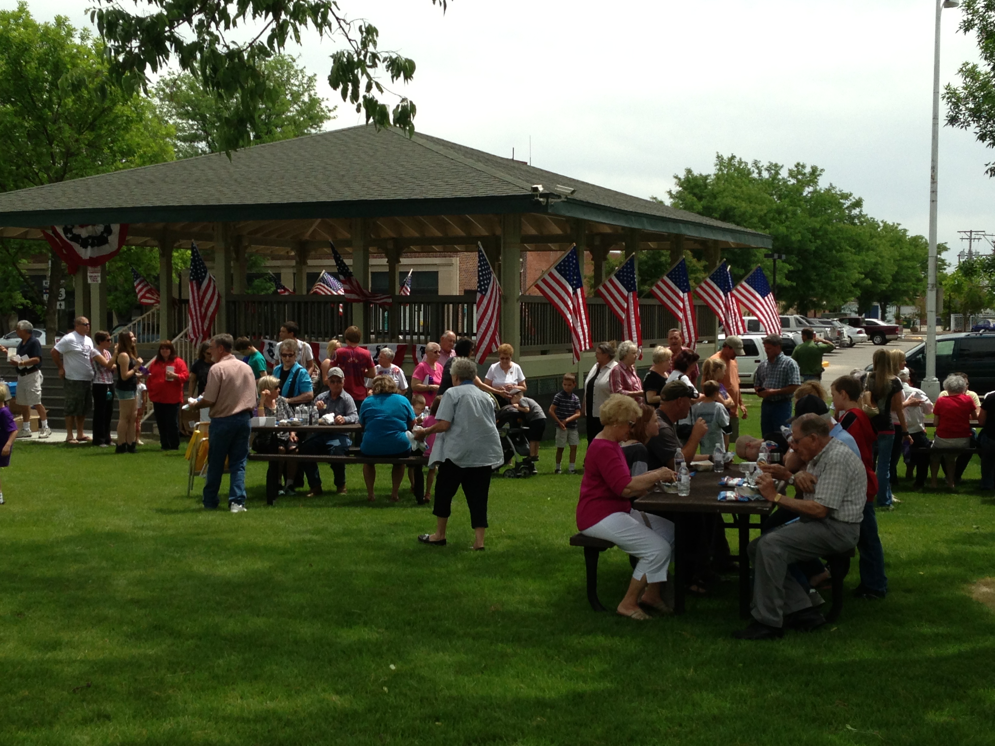 Logan County Courthouse Gazebo on Flag Day 2013