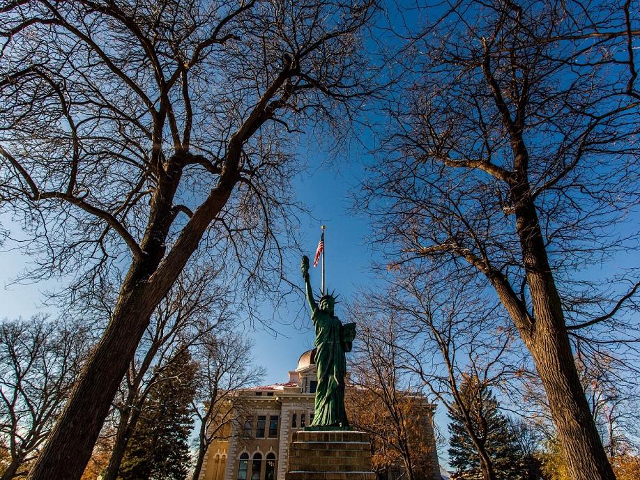 Logan County Courthouse Statue of Liberty